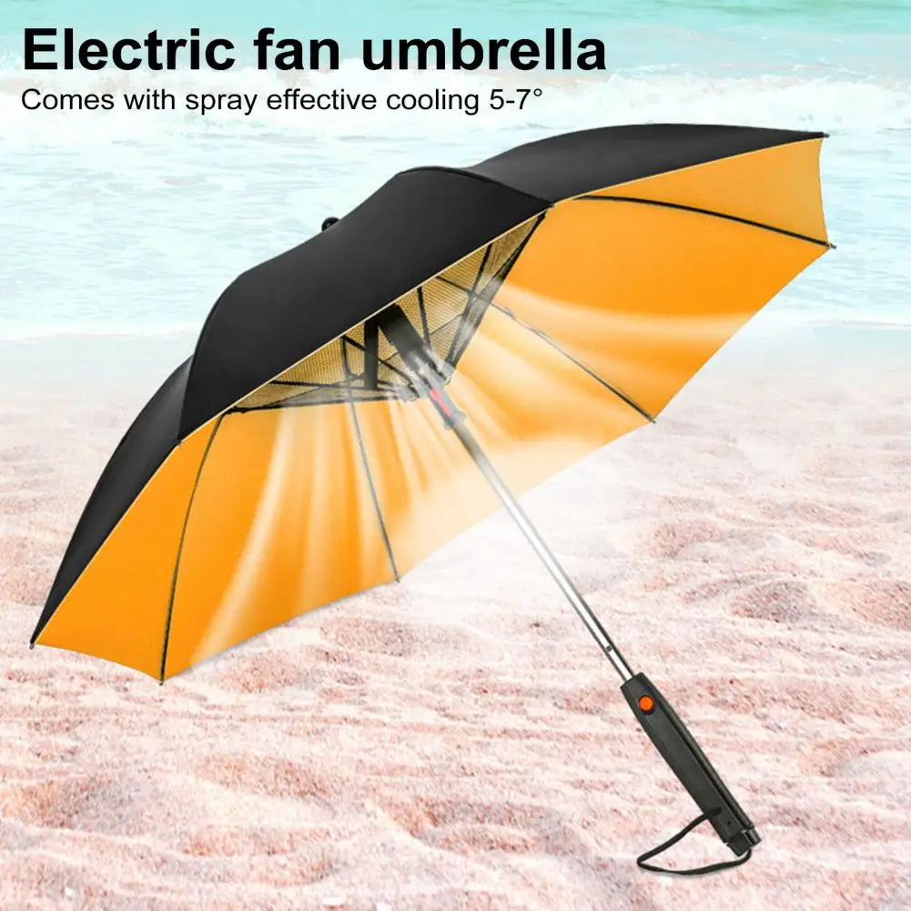 ChillBrella™ 3-in-1 UV-Blocking Fan & Mist Umbrella – Stay Cool Anywhere